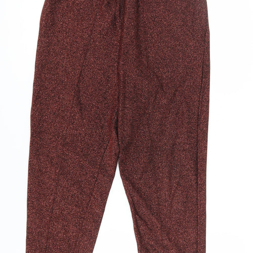 ASOS Women's Red Trousers Size 12 Elastic Waist