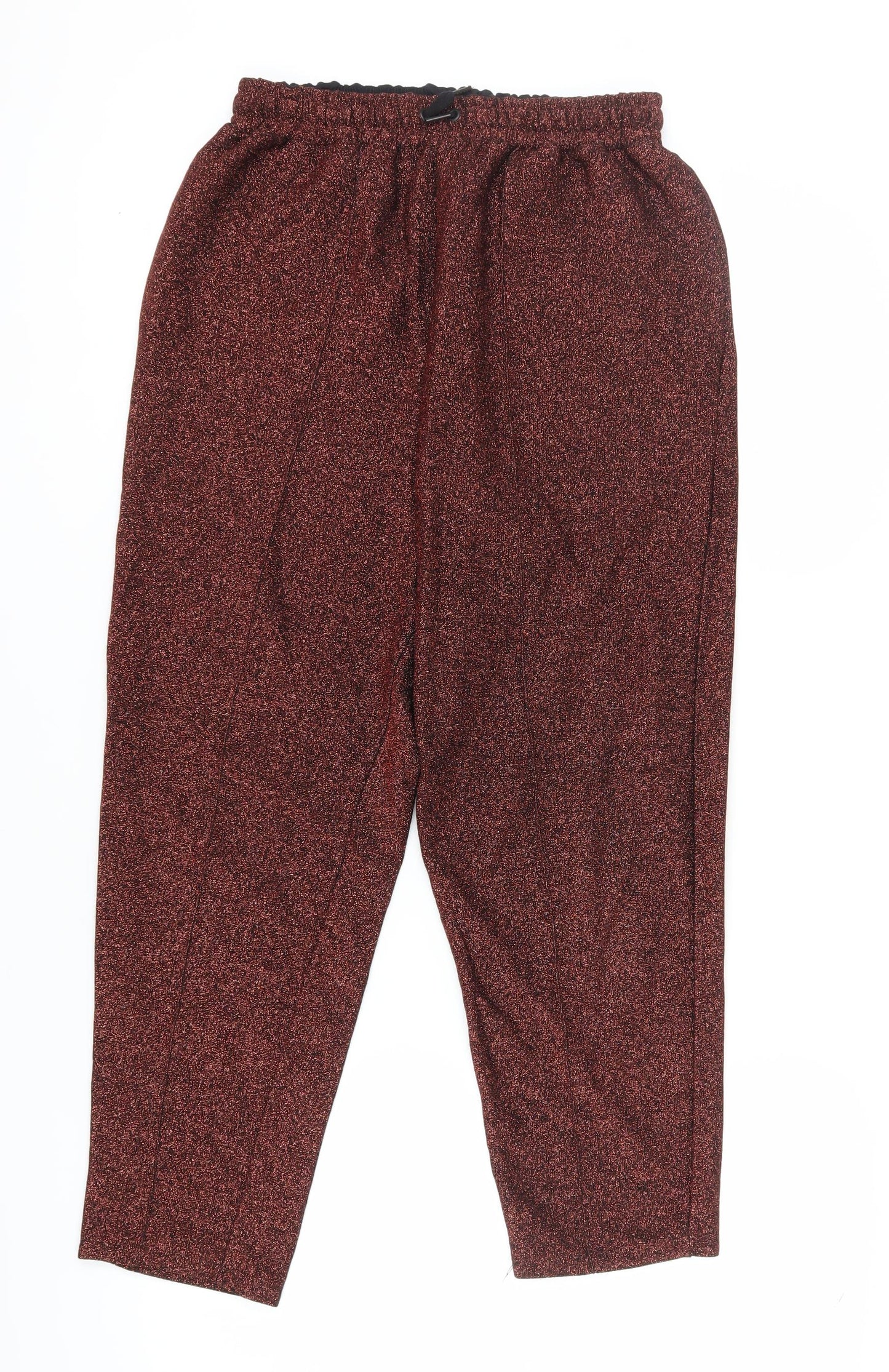 ASOS Women's Red Trousers Size 12 Elastic Waist