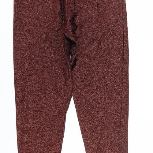 ASOS Women's Red Trousers Size 12 Elastic Waist