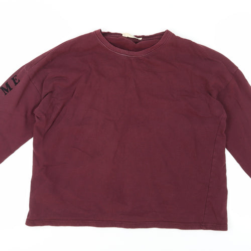 Mango Women's Red Pullover Sweatshirt, Size 12