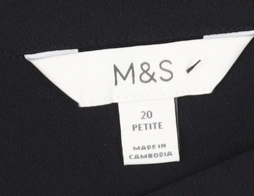Marks and Spencer Women's Black Pencil Skirt Size 20 Petite