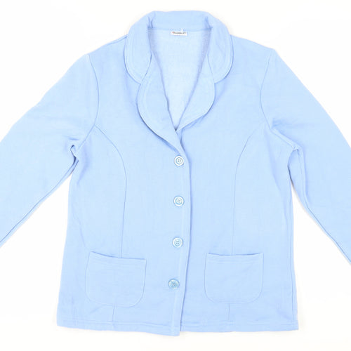 Damart Women's Blue Suit Jacket Size S Shawl Collar