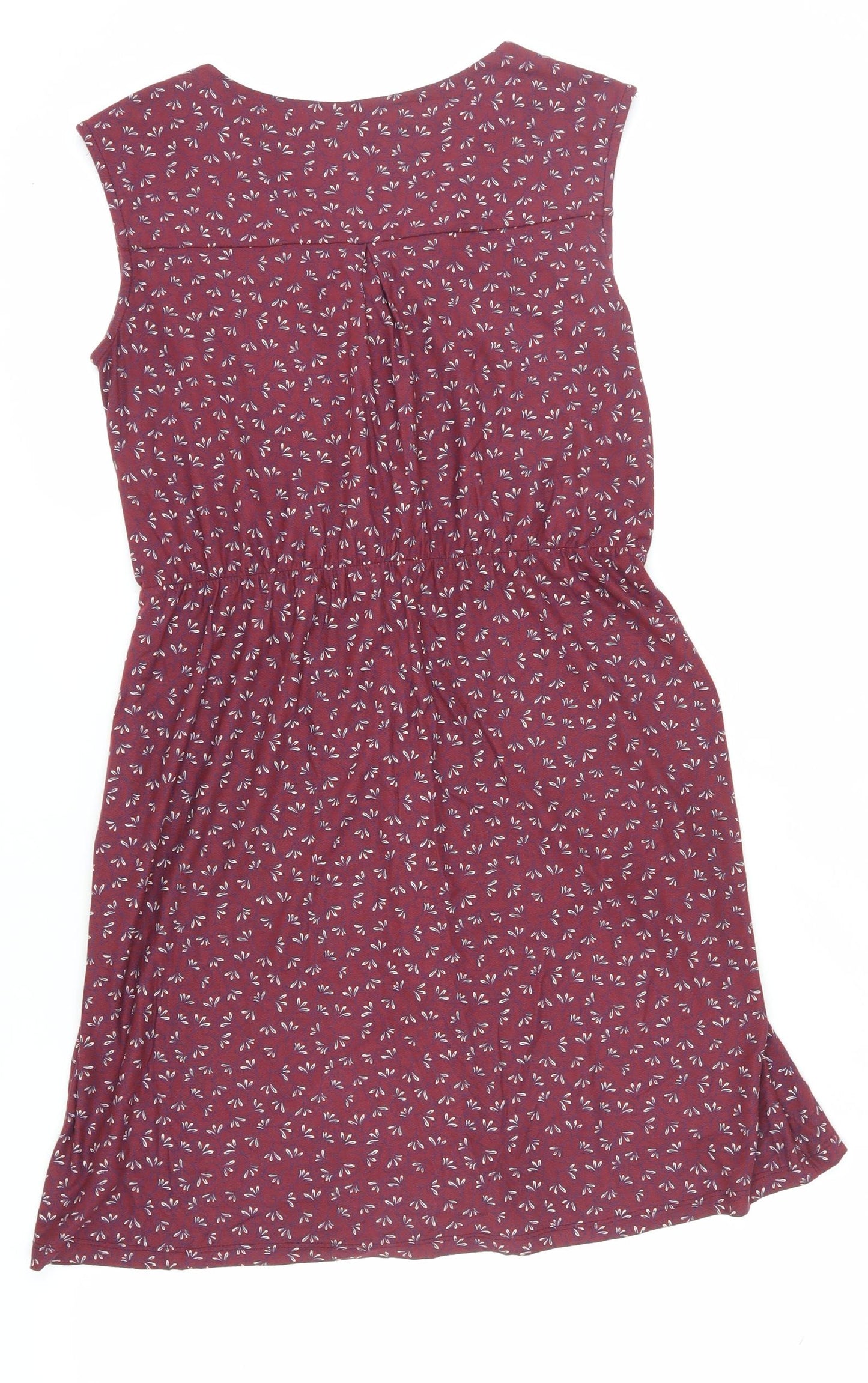 Next Women's Red Floral Shirt Dress Size 10