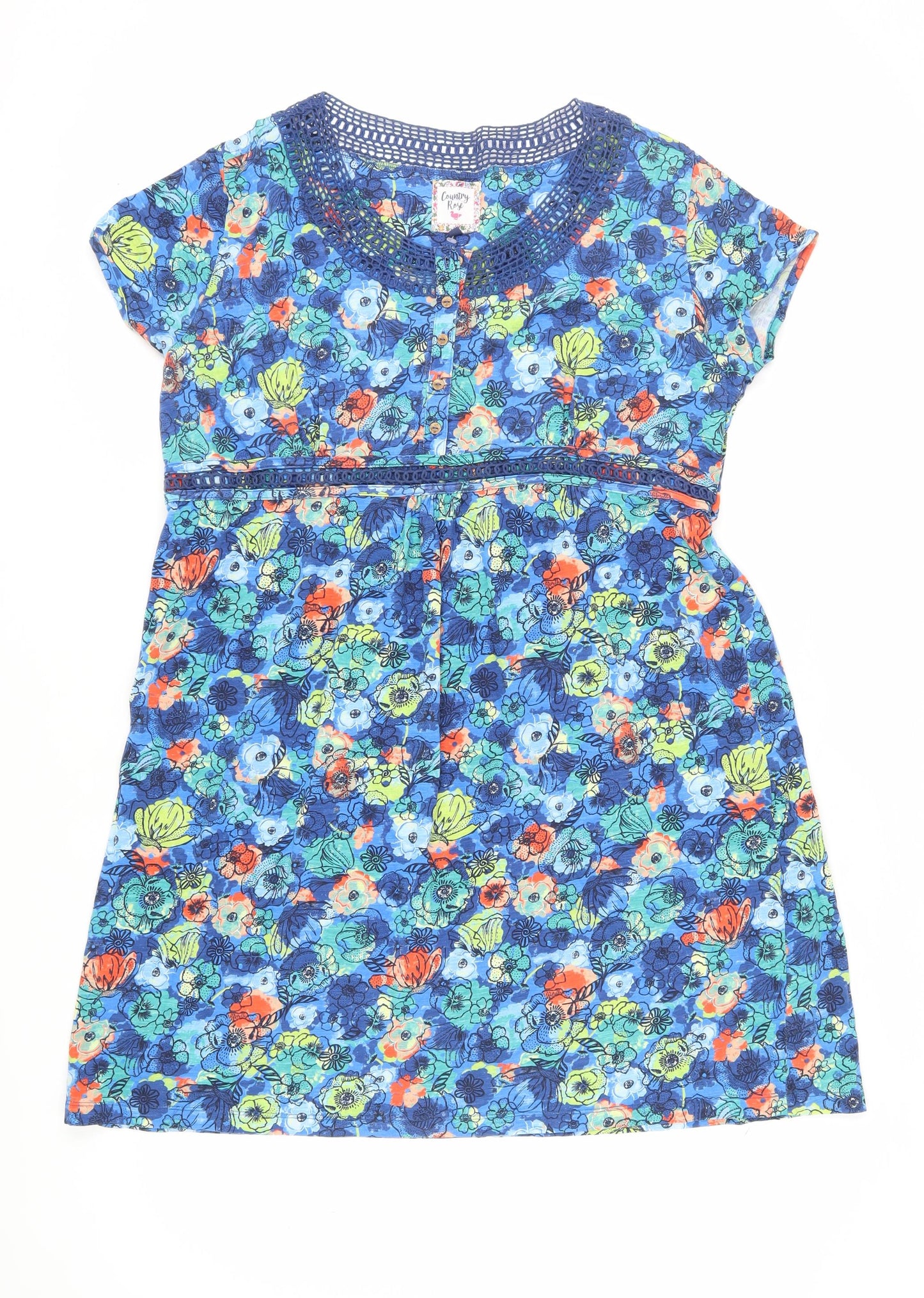 Country Rose Women's Multicoloured Floral Shift Dress Size 20