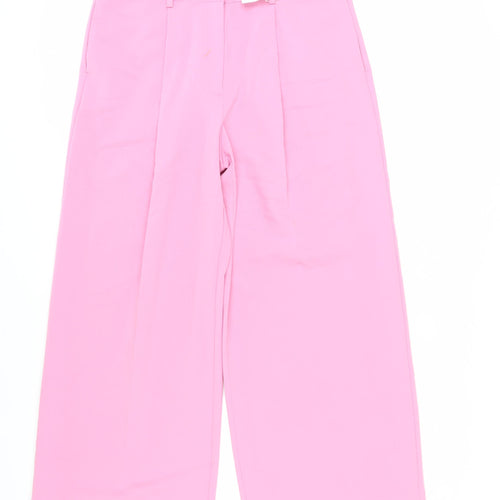 Marks and Spencer Pink Wide-Leg Trousers Size 16