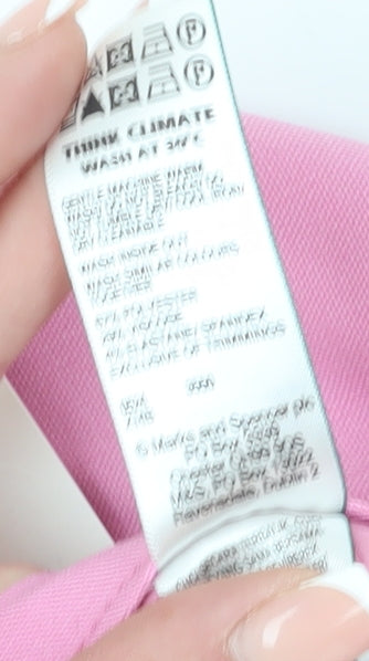 Marks and Spencer Pink Wide-Leg Trousers Size 16