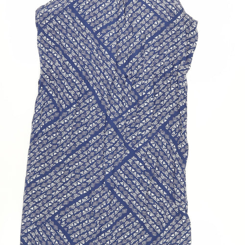 The Collection Debenhams Blue Geometric Shirt Dress Size 12
