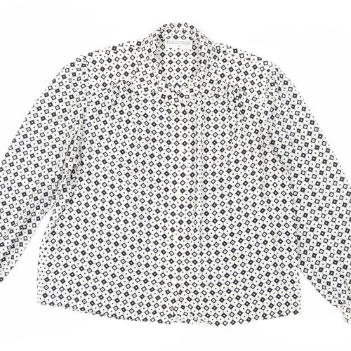 Easttex Women’s Geometric Button-Up Shirt, Size 14