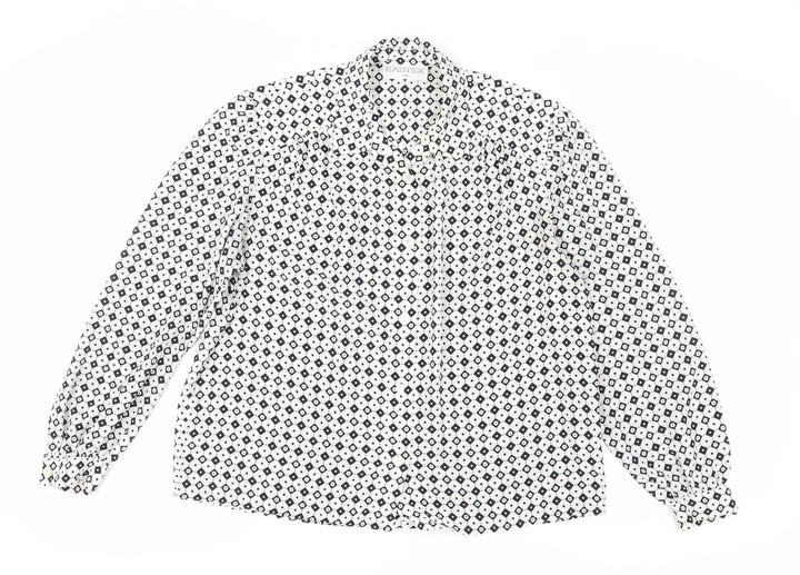 Easttex Women’s Geometric Button-Up Shirt, Size 14
