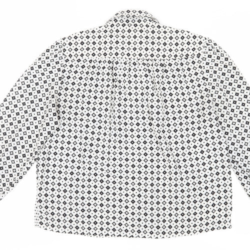 Easttex Women’s Geometric Button-Up Shirt, Size 14