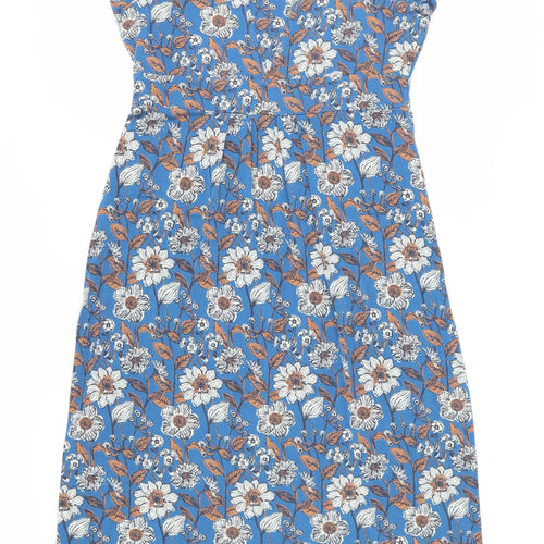 Seasalt Cornwall Women’s Blue Floral Midi Dress Size 14