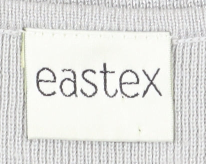 Eastex Women's Grey Short Sleeve Knit Pullover Jumper Size 14