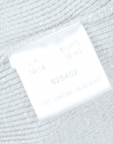 Eastex Women's Grey Short Sleeve Knit Pullover Jumper Size 14