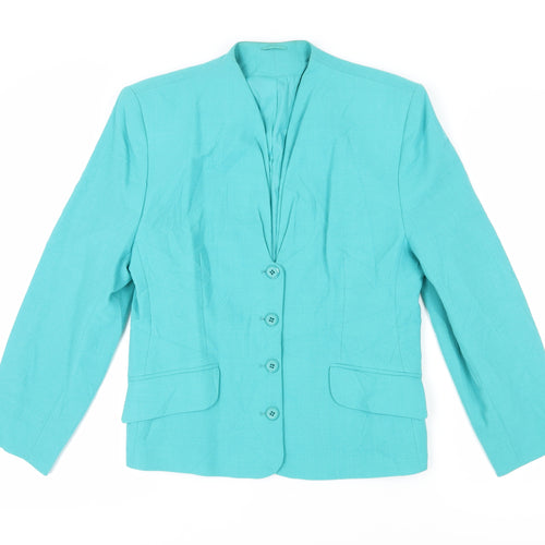 Jacques Vert Green Women's 14 Classic Suit Jacket Lined