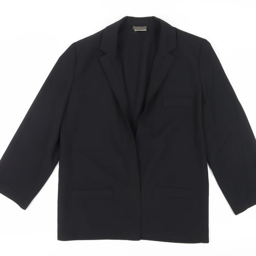 Jacques Vert Women's Black Blazer Size 12 Classic Jacket