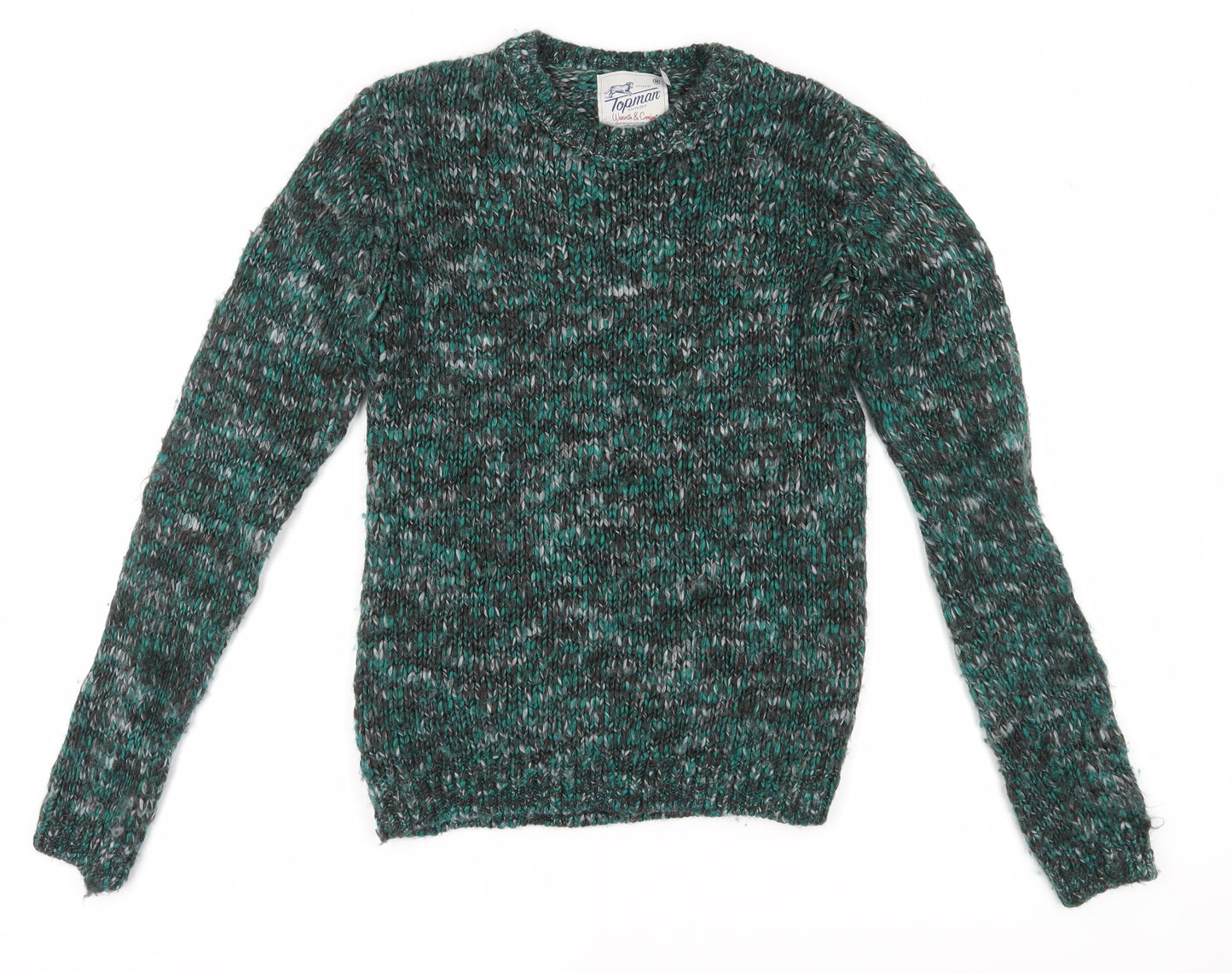 Topman Men's Green M Chunky Knit Pullover Jumper