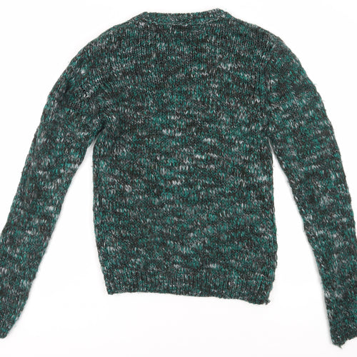Topman Men's Green M Chunky Knit Pullover Jumper