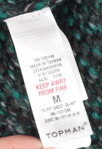 Topman Men's Green M Chunky Knit Pullover Jumper