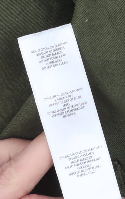 boohooMAN Men's Green Chino Shorts, Size 34