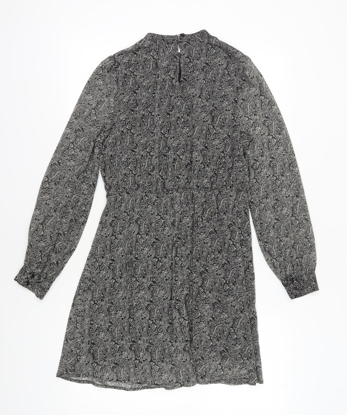 New Look Women's Grey Paisley Shift Dress, Size 12