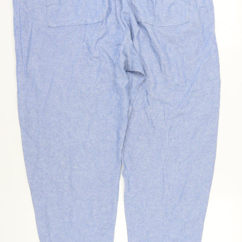 Marks and Spencer Women's Blue Cropped Trousers Size 20
