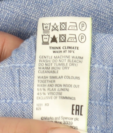 Marks and Spencer Women's Blue Cropped Trousers Size 20