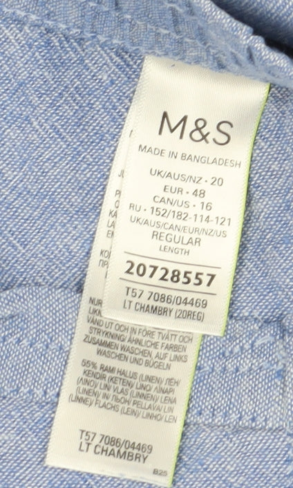 Marks and Spencer Women's Blue Cropped Trousers Size 20