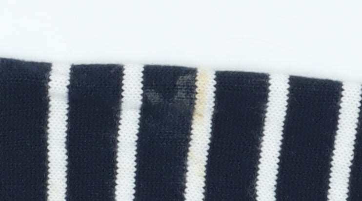Next Girls Blue Striped Cardigan, 2-3 Years, Cotton Knit