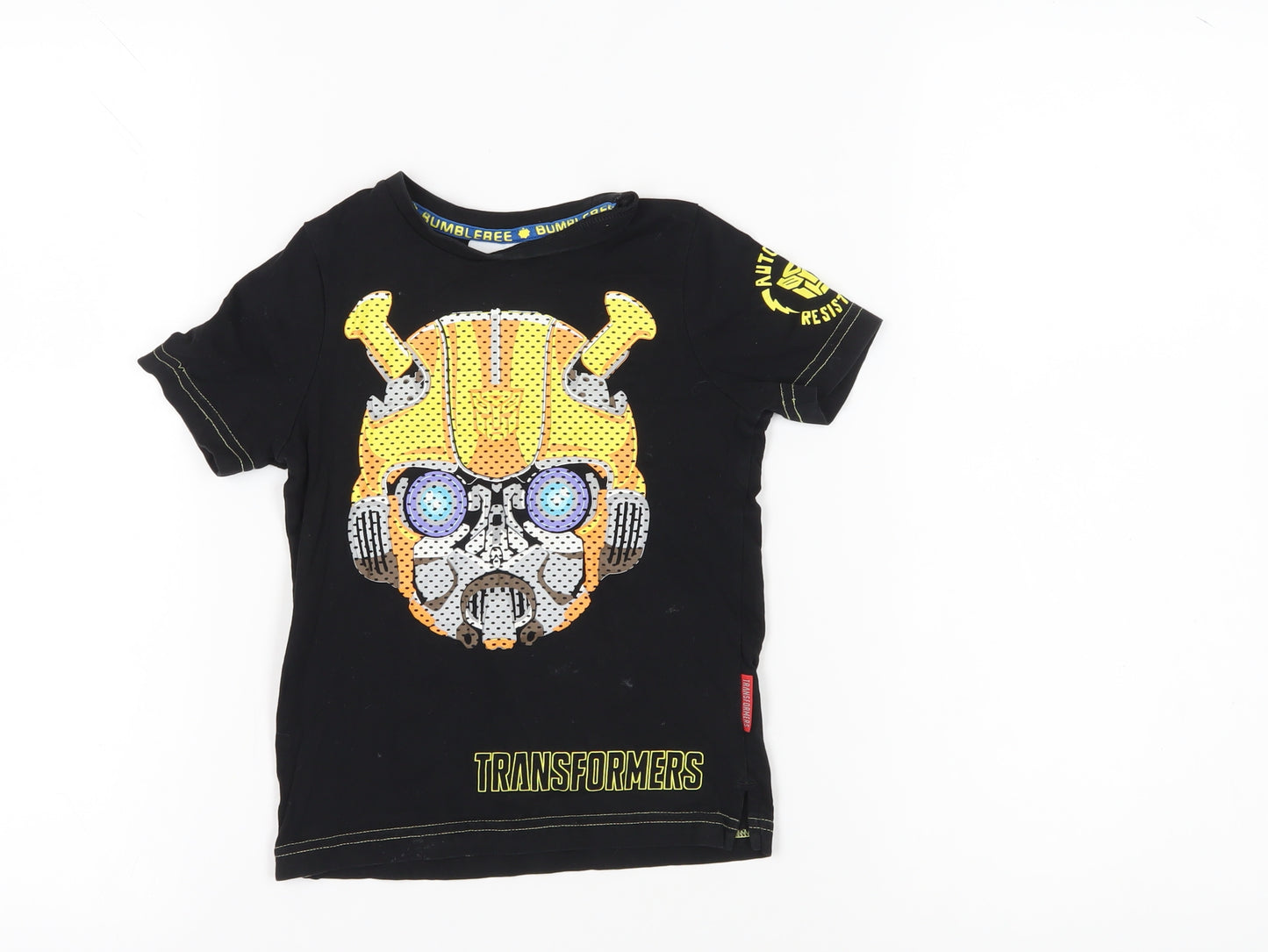 Transformers Boys Black Graphic Print T-Shirt 4 Years