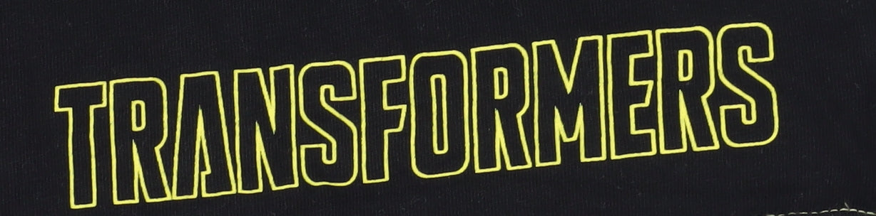 Transformers Boys Black Graphic Print T-Shirt 4 Years