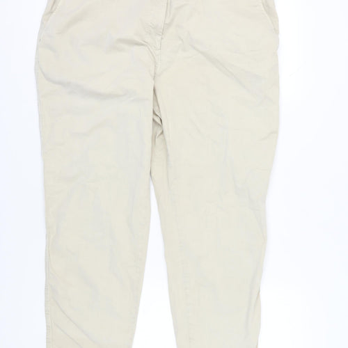 Marks and Spencer Women's Beige Chino Trousers - Size 18