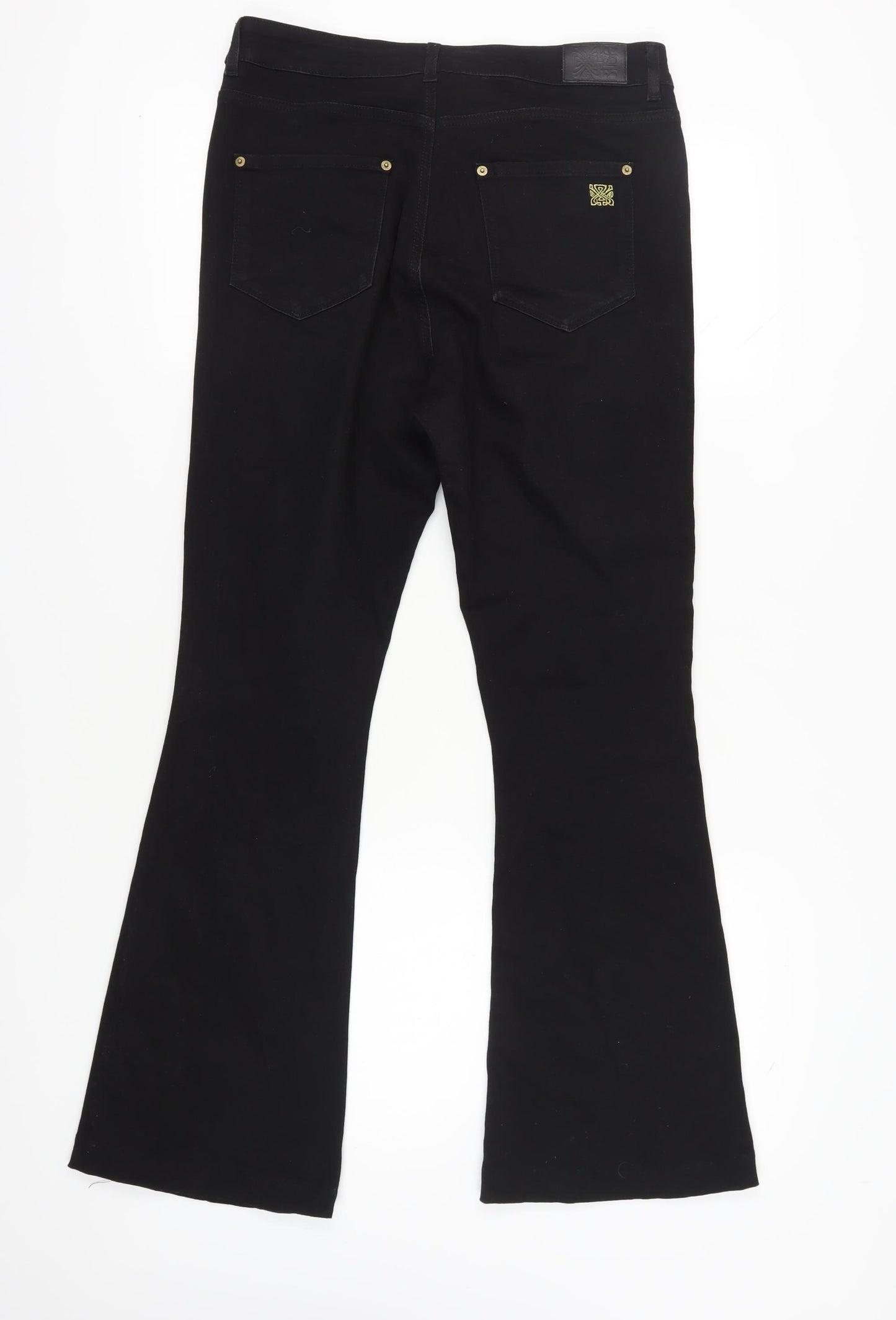 BIBA Women's Black Flared Jeans Size 14 - Stylish & Comfortable