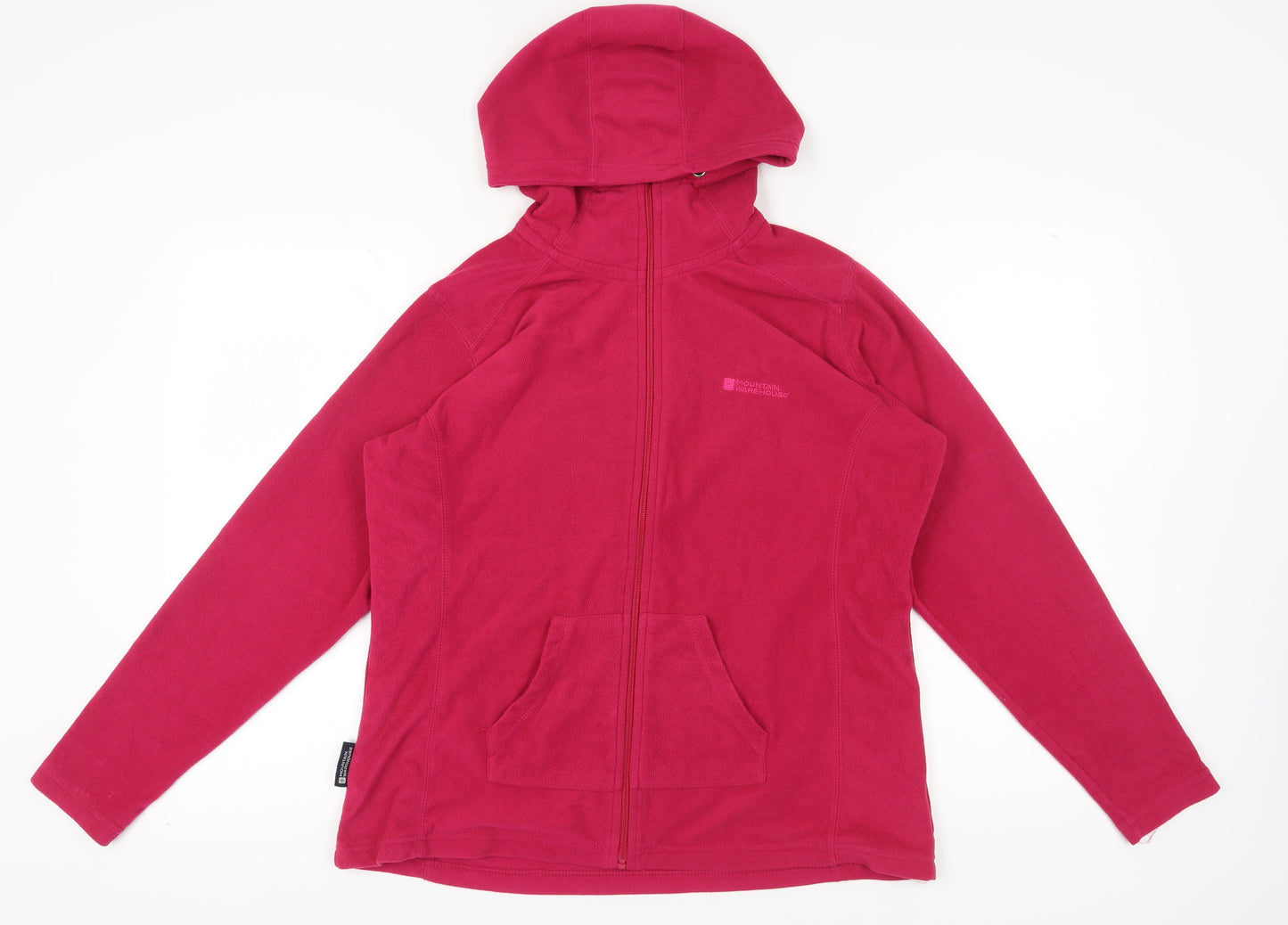 Mountain Warehouse Women's Pink Hooded Fleece Jacket Size 18