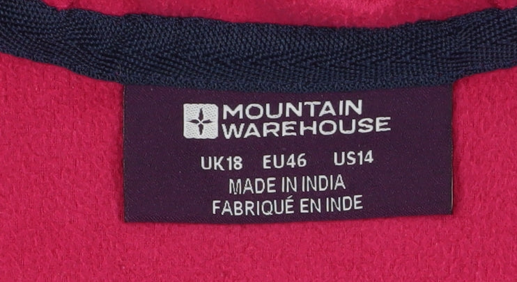 Mountain Warehouse Women's Pink Hooded Fleece Jacket Size 18