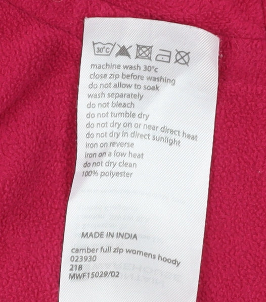 Mountain Warehouse Women's Pink Hooded Fleece Jacket Size 18
