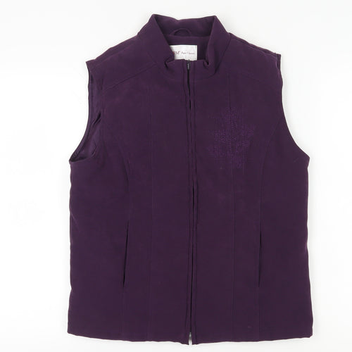 EWM Women's Purple Sleeveless Waistcoat Size S