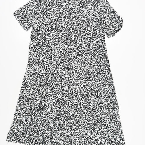 Marks and Spencer Women's Black Animal Print Shift Dress