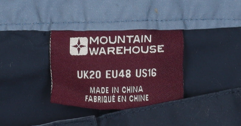 Mountain Warehouse Women's Blue Cargo Trousers Size 20