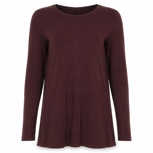 Zara Women’s Brown Long Sleeve Tunic T-Shirt M