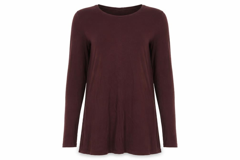 Zara Women’s Brown Long Sleeve Tunic T-Shirt M