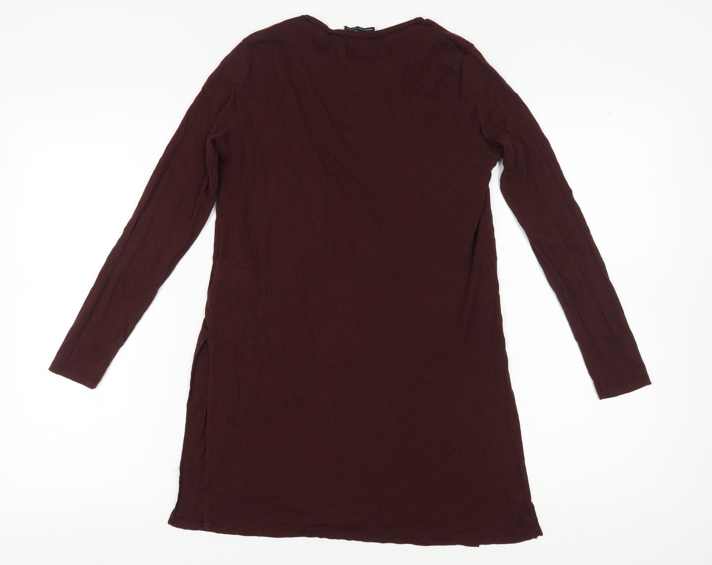 Zara Women’s Brown Long Sleeve Tunic T-Shirt M