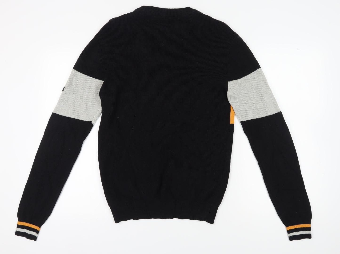 Crosshatch Men's Black Cotton Pullover Jumper L