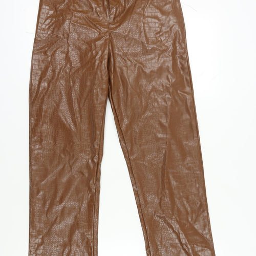 PrettyLittleThing Women's Brown Trousers Size 10