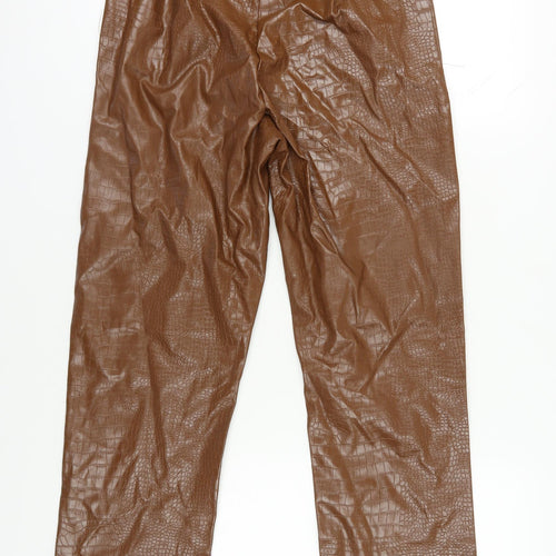 PrettyLittleThing Women's Brown Trousers Size 10