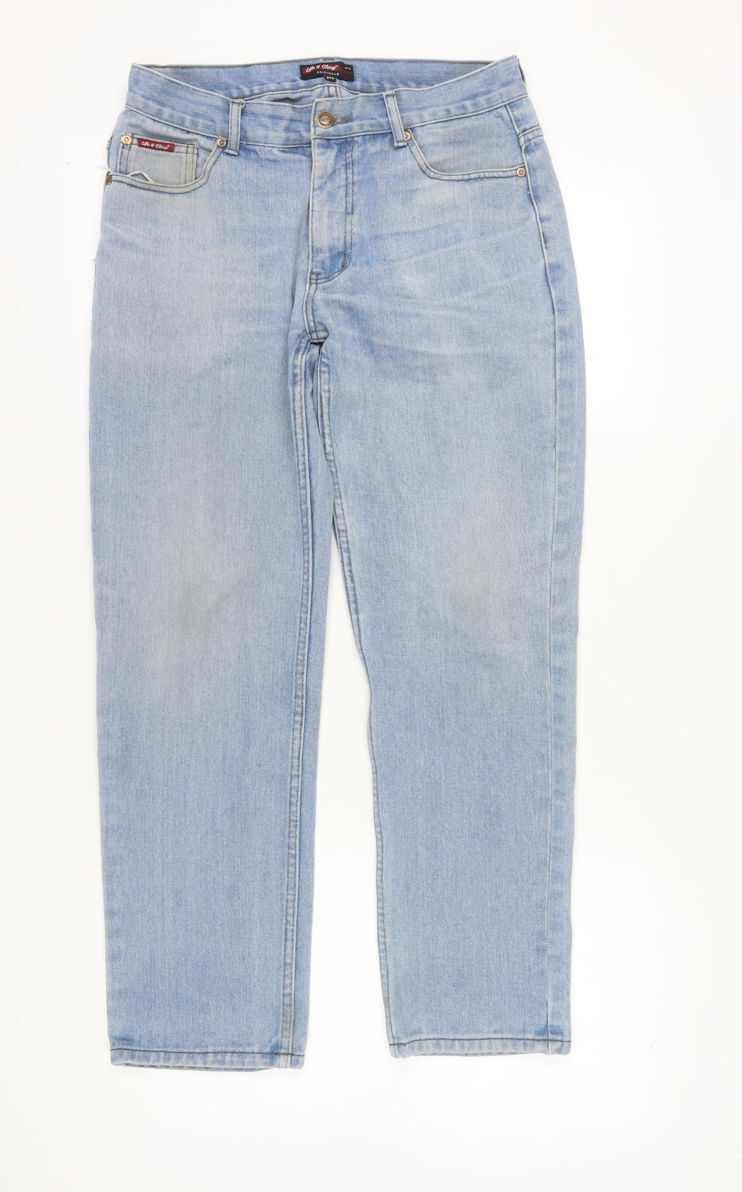 Life & Glory Men's Blue Straight Jeans 34 Light Wash
