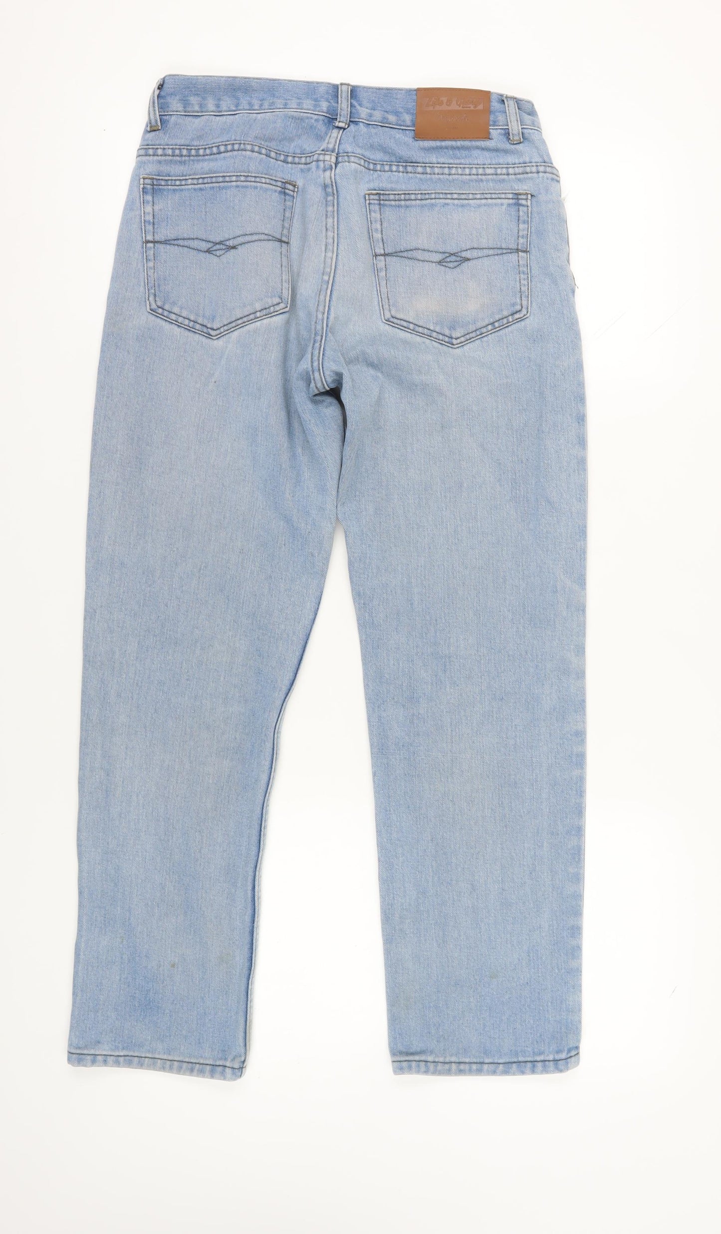 Life & Glory Men's Blue Straight Jeans 34 Light Wash