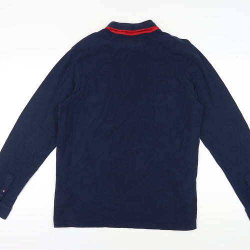 Bewley & Ritch Men's Blue Long Sleeve Polo Shirt M