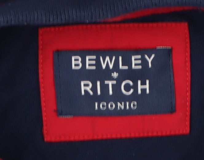 Bewley & Ritch Men's Blue Long Sleeve Polo Shirt M