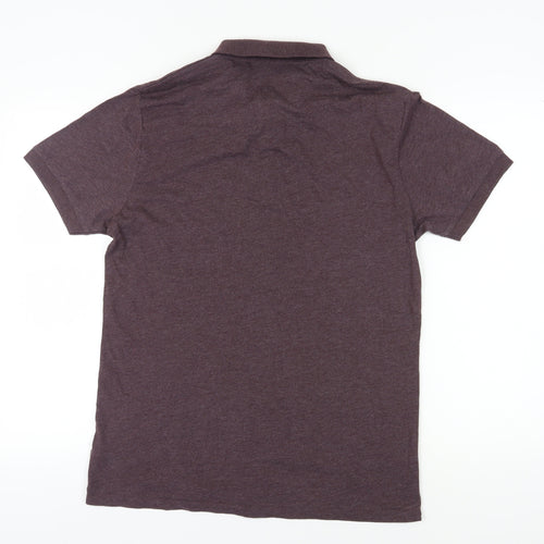 French Connection Men's Purple Polo Shirt L
