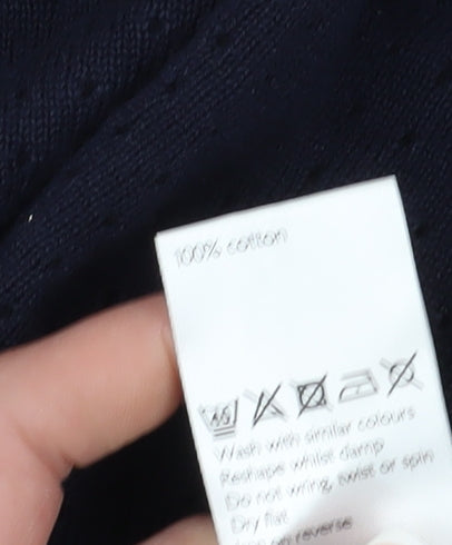 John Lewis Men's Blue Cotton Pullover Jumper L